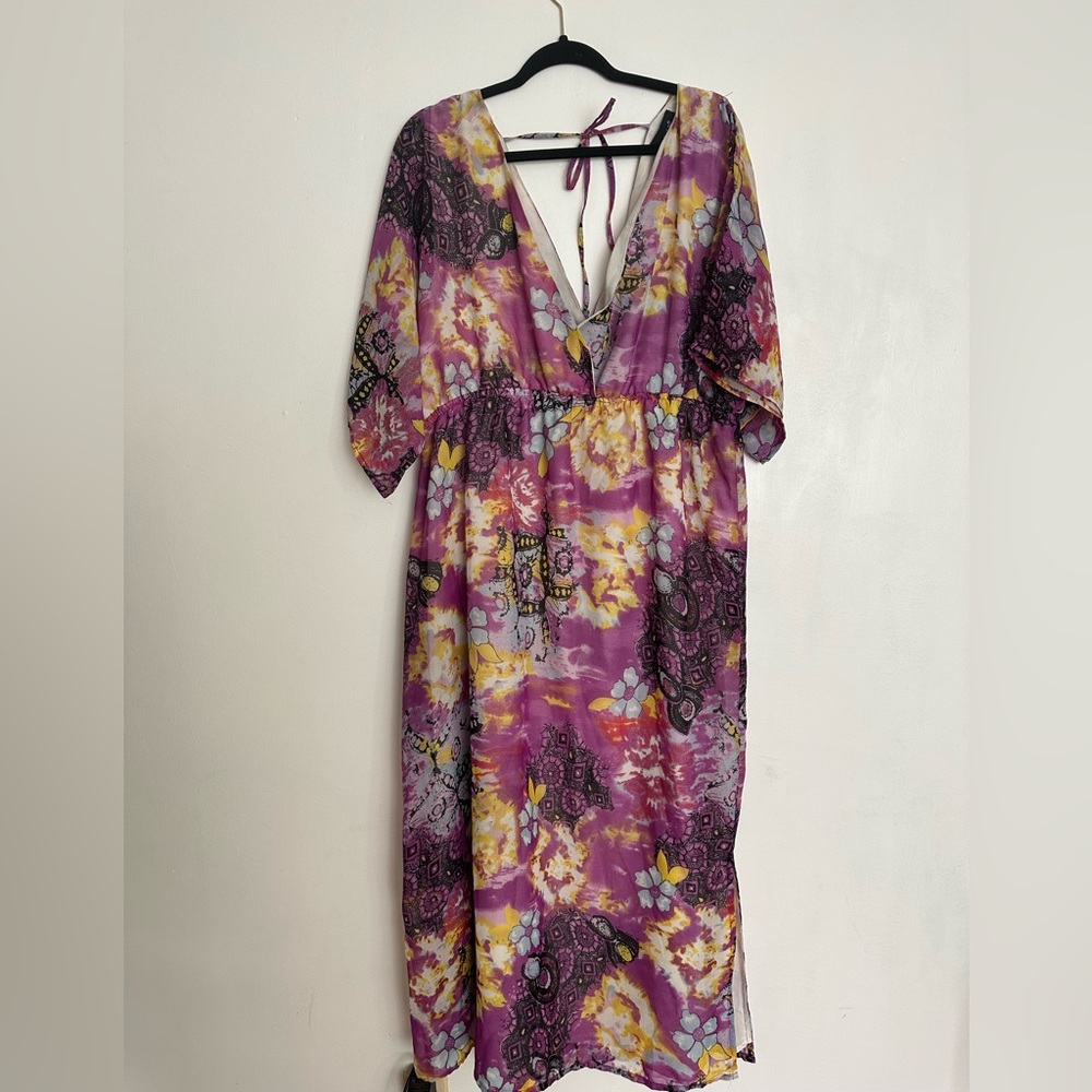 Ashro Womans Sheath Dress Size Large Colorful  Comfy